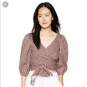 Show Me Your Mumu Darlene Brown Checkered Top